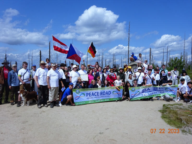 Peace Road zum Dreiländereck Deutschland Österreich Tschechien 22. Juli 2023